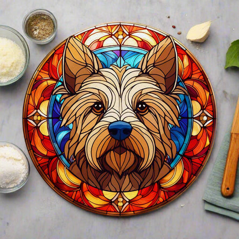 Cairn Terrier Glass Suncatcher Worktop Saver